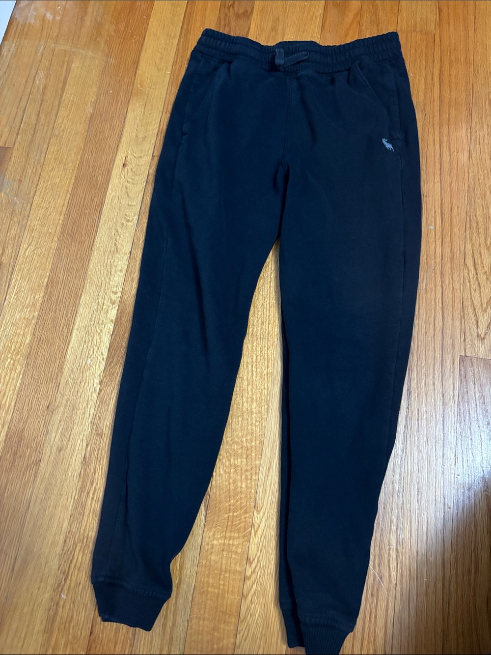 Abercrombie & Fitch Black Kids Jogger Sweatpants with Subtle Logo